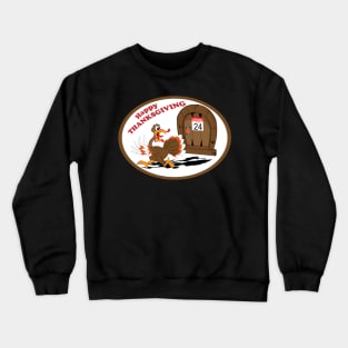 Thanksgiving Runing Turkey Crewneck Sweatshirt